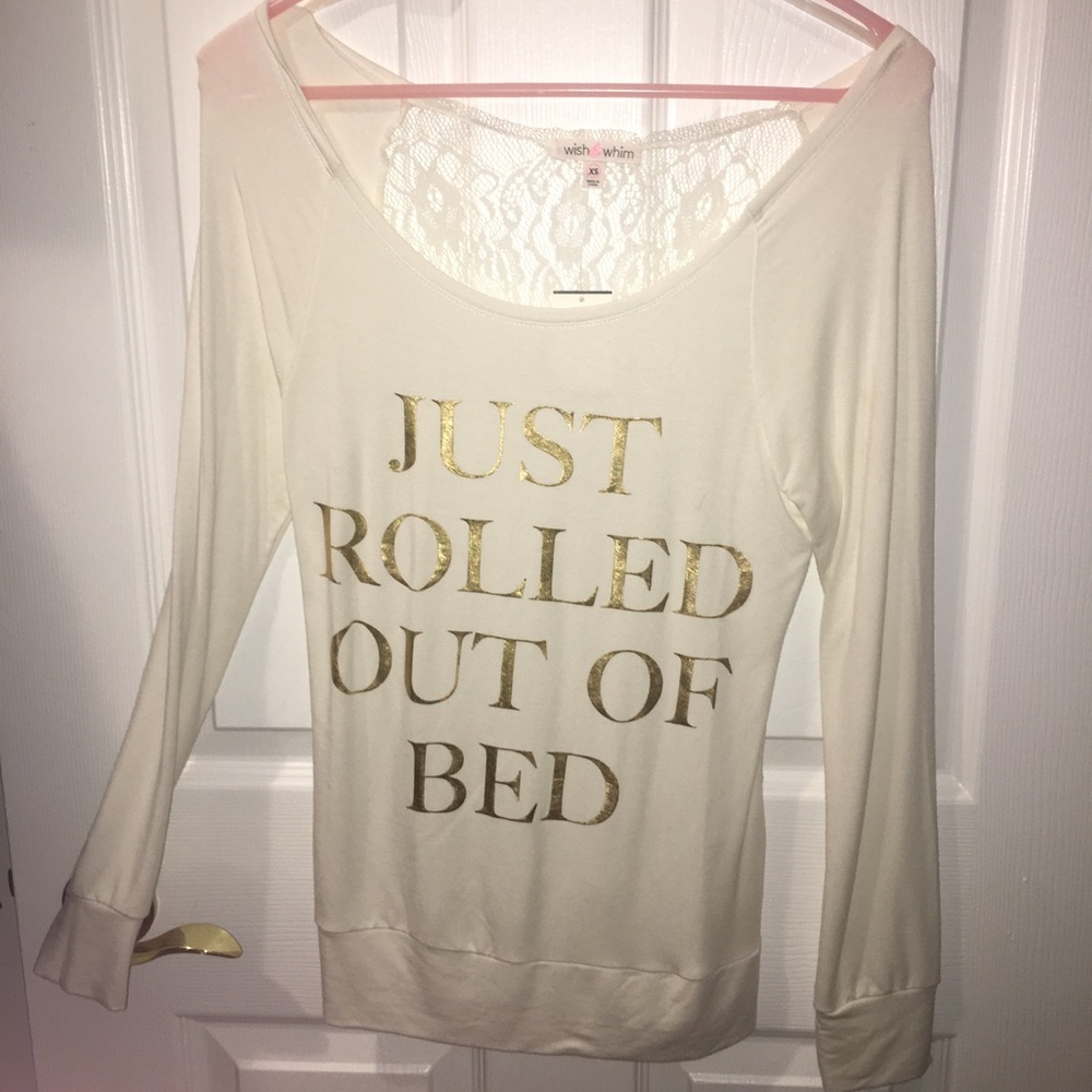 Long-sleeve lace shirt